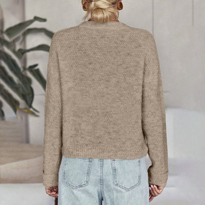 Damen Kuscheliger Strickpullover mit hohem Rundhalsausschnitt und feiner Struktur Drune