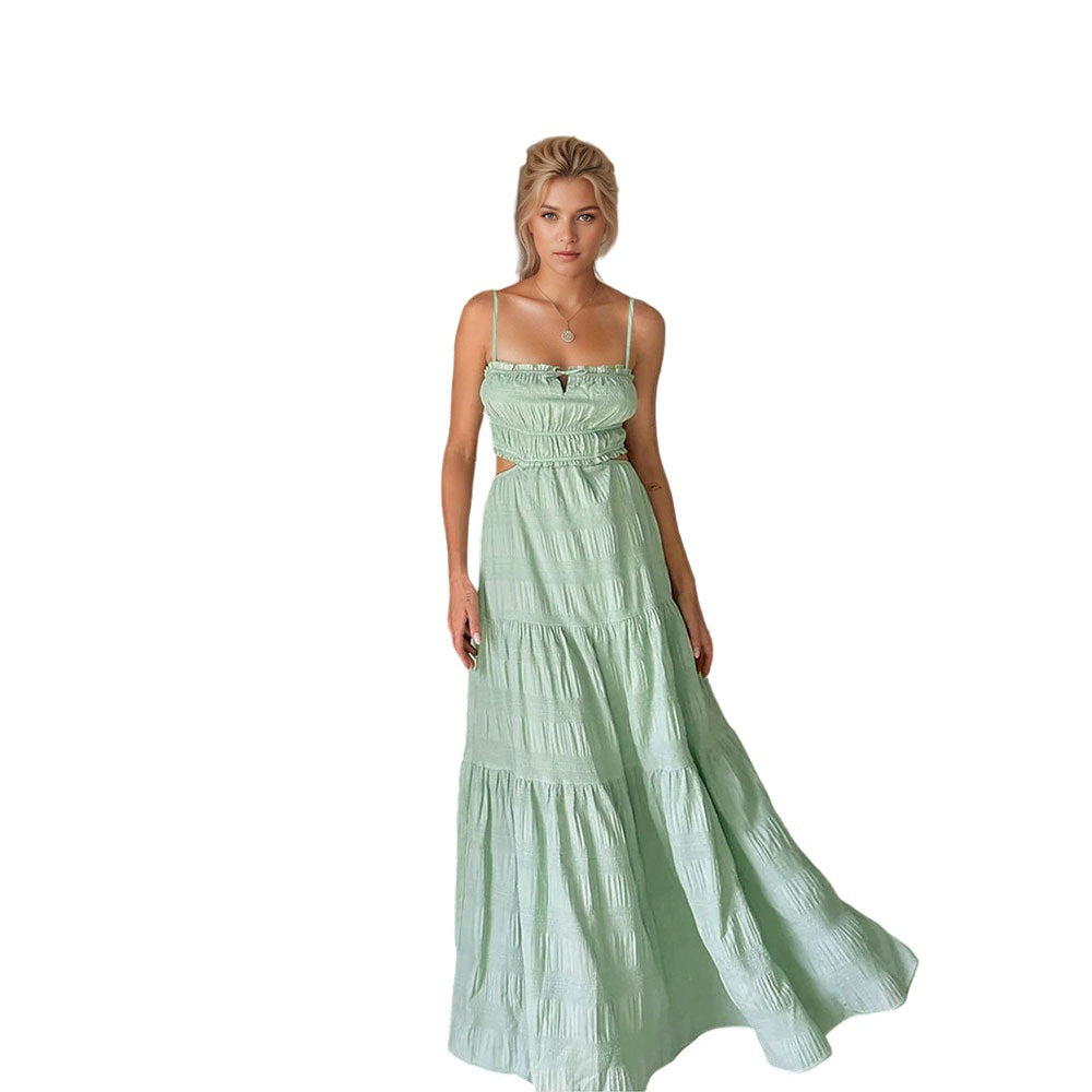 Damen Maxikleid mit raffinierten Cut-Outs und elegantem Wickeldesign Drune