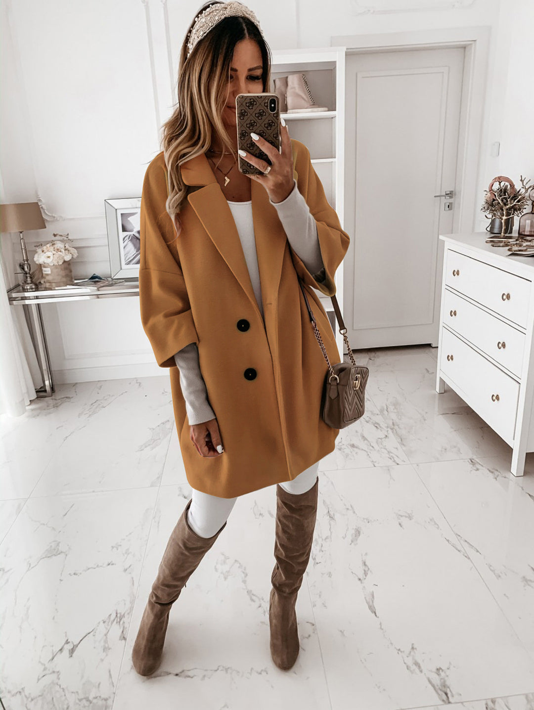 Damen Oversized Blazer mit stylischem Schnitt und praktischen Taschen Drune