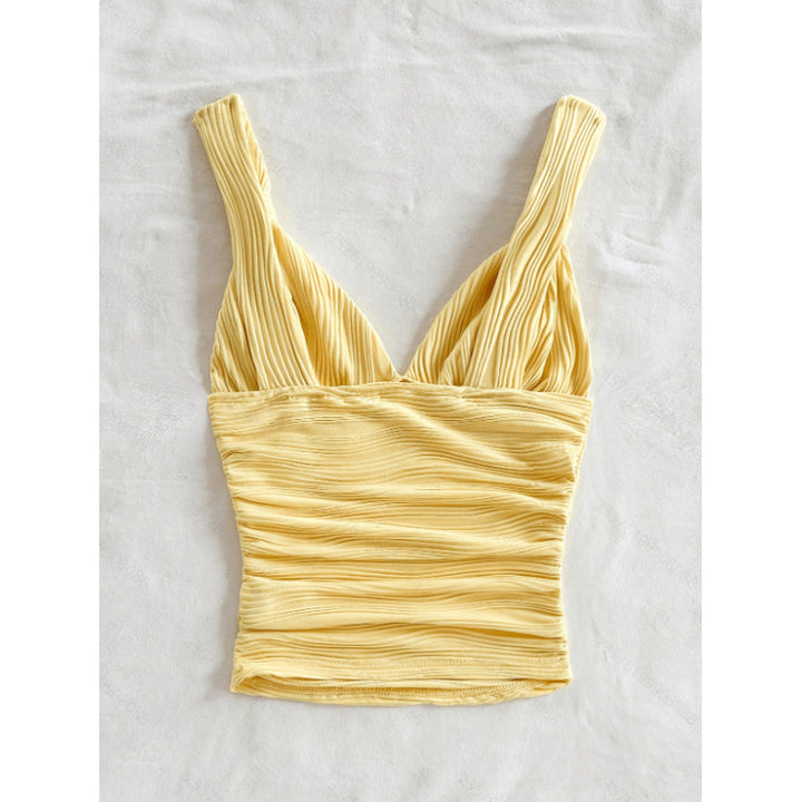Damen Raffiniertes Cropped Top mit Volantdetails Drune