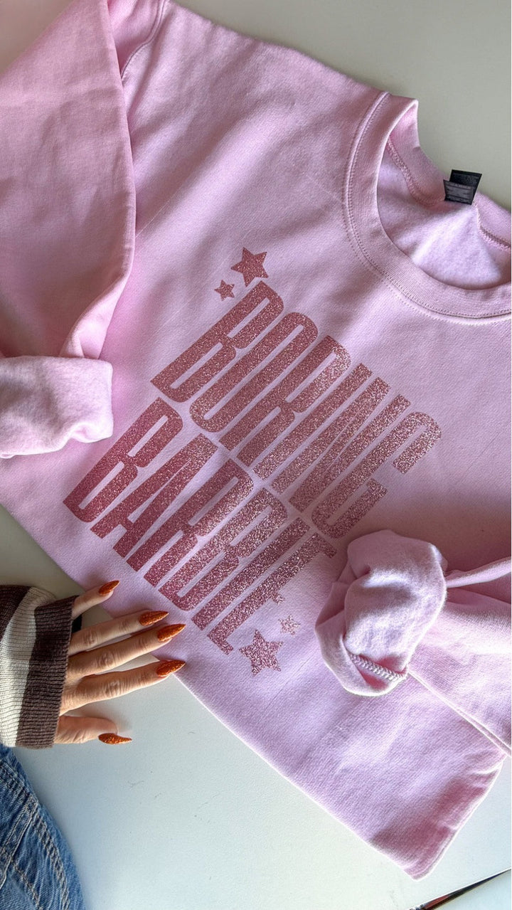 Damen Sweatshirt mit glitzerndem Aufdruck Drune
