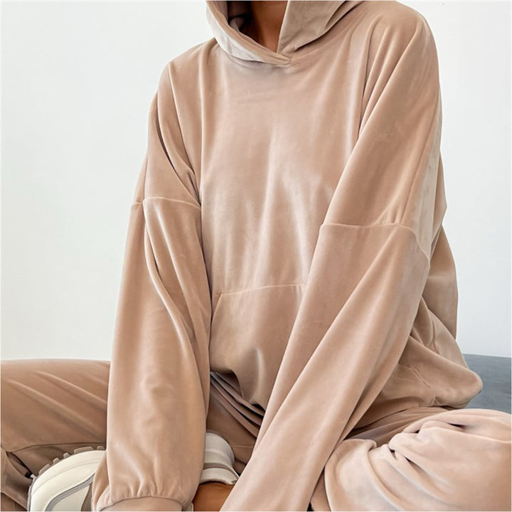 Damen Legere und kuschelige Fleece-Jogginganzug Drune
