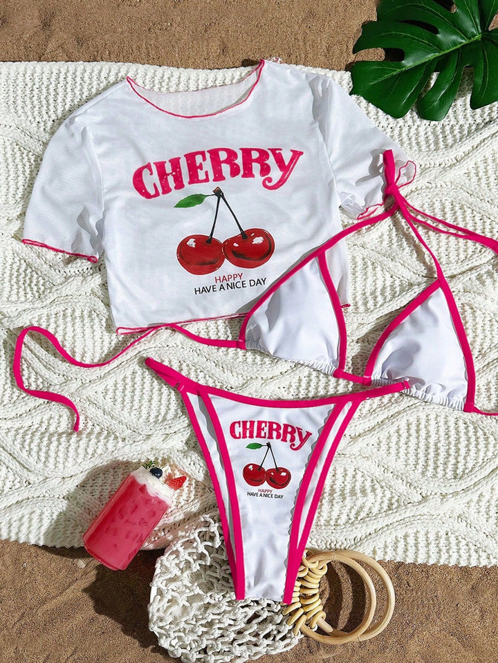 Damen Bikini-Set mit kreativem grafischen Design Drune