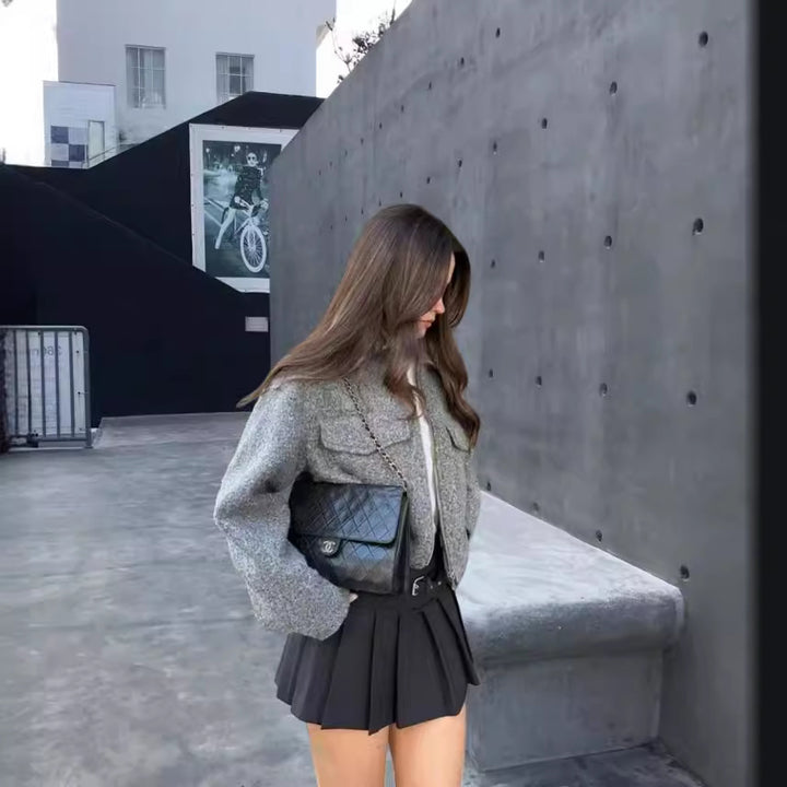 Damen Modische Jacke aus hochwertigem Material mit strukturiertem Schnitt Drune