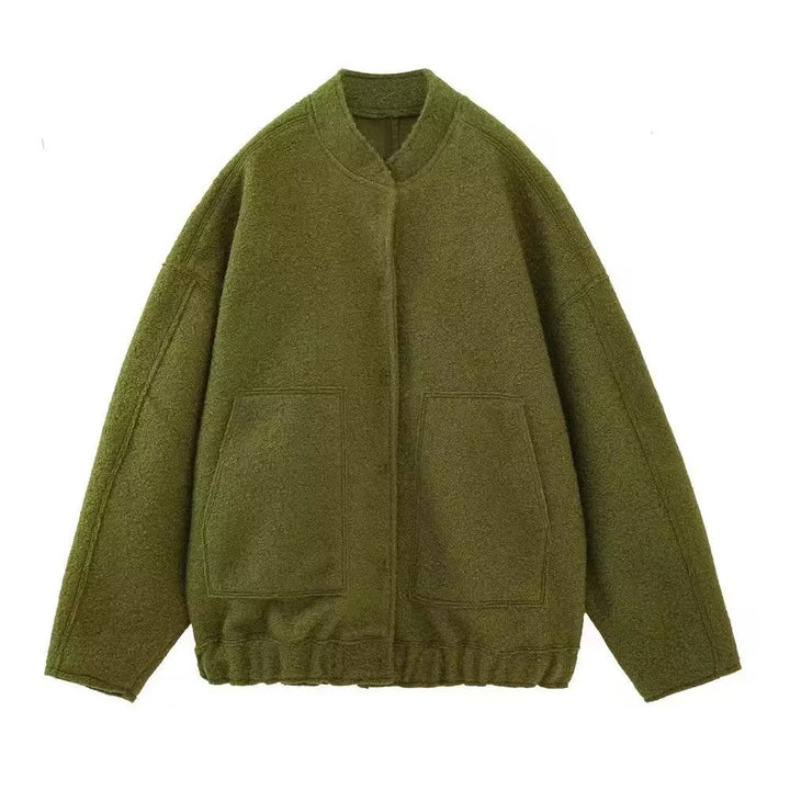 Damen Fleece-Jacke mit praktischen Taschen und elastischem Bund Drune
