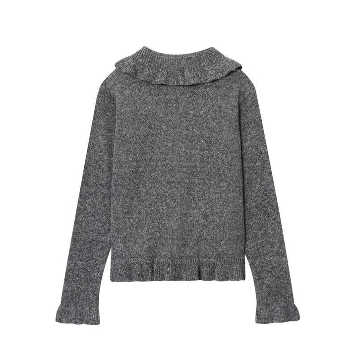 Damen Strickjacke mit weitem Kragen Drune
