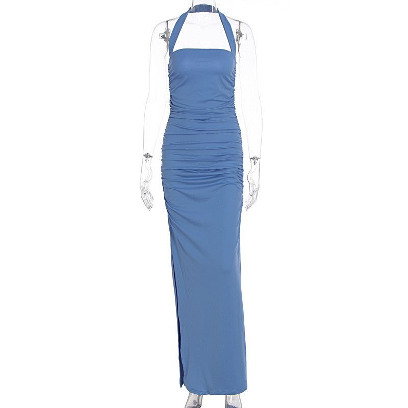 Damen Wickelkleid mit schmalem Taillenschnitt und elegantem tiefem Schlitz Drune