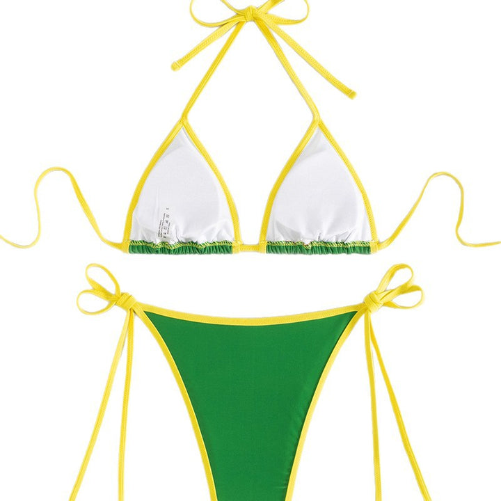 Damen Triangel-Bikini mit brasilianischem Motiv Drune