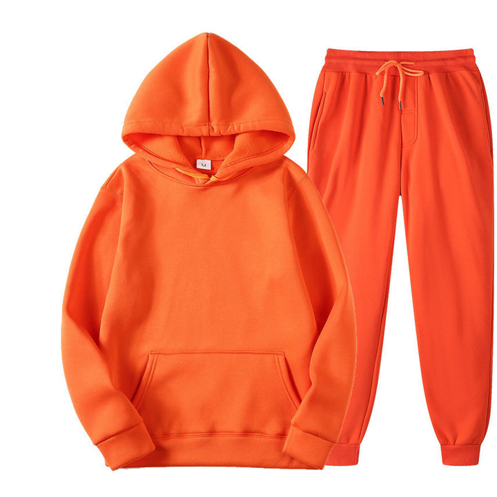Unisex nan gemütliches Hoodie-Jogginganzug-Set mit Kängurutasche, elastischem Tunnelzugbund und gerippten Bündchen Drune