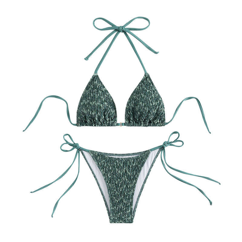 Damen Triangel-Bikini mit verspieltem Knotendesign Drune