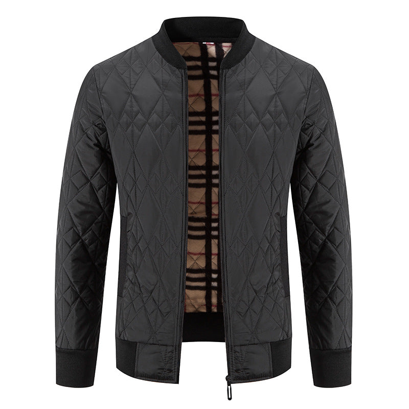 Drune | Herren Winter Steppjacke mit vorderem Reißverschluss und Bündchen