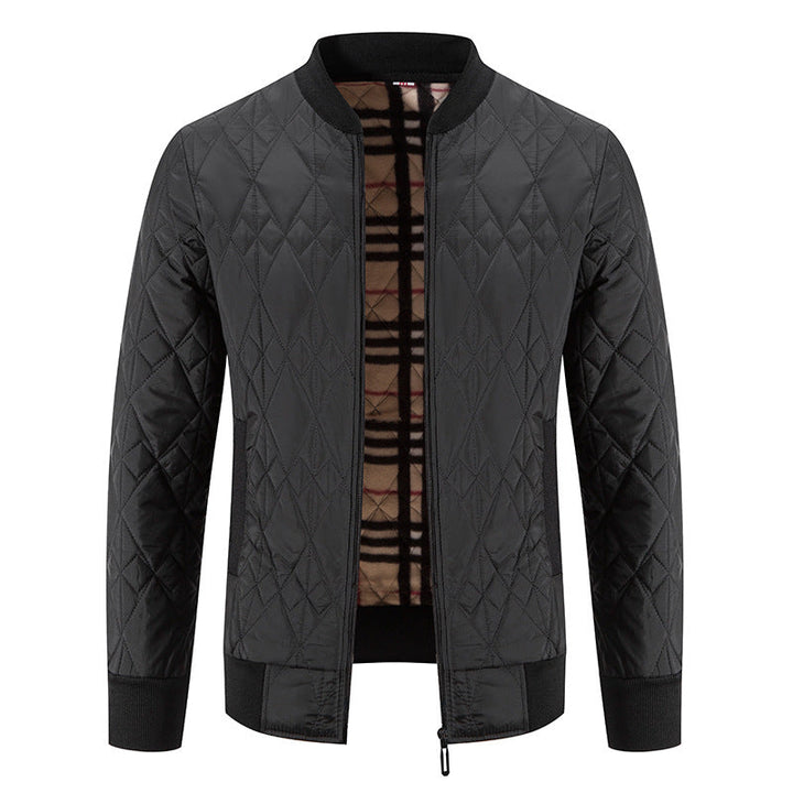 Drune | Herren Winter Steppjacke mit vorderem Reißverschluss und Bündchen