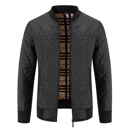 Drune | Herren Winter Steppjacke mit vorderem Reißverschluss und Bündchen