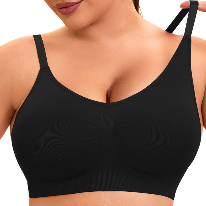 Damen sportlicher Bralette-BH mit nahtloser Passform und elastischem Unterband Drune
