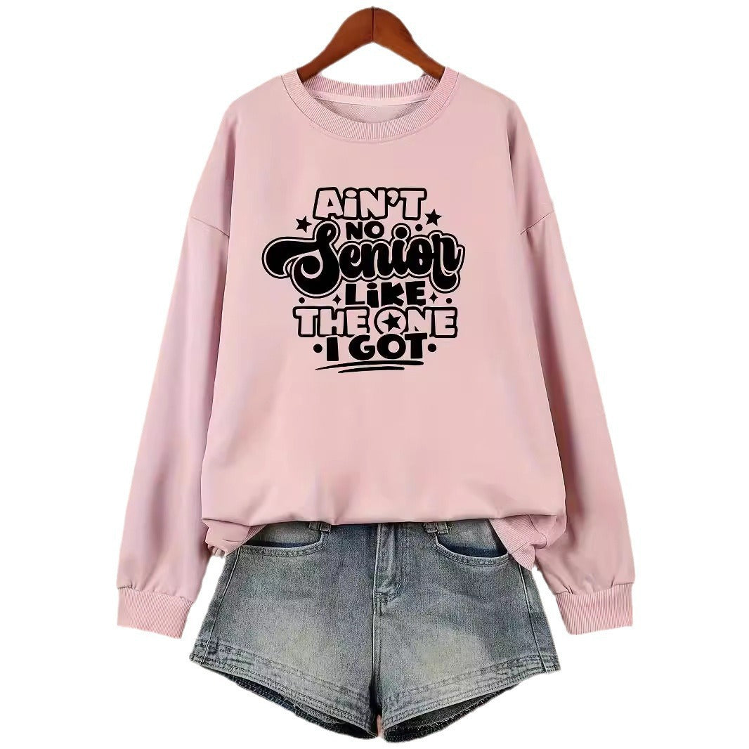 Damen Sweatshirt mit lässigem Spruchdesign Drune