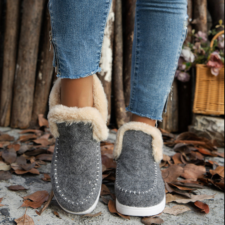 Damen Bequeme gefütterte Sneaker mit elegantem Klettverschluss und rutschfester Sohle Drune