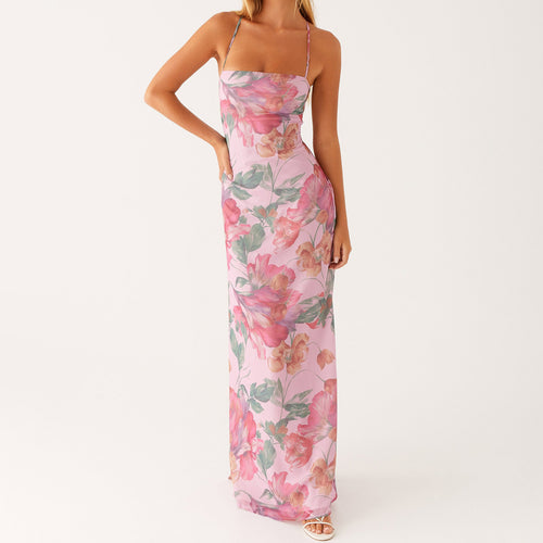 Damen Maxikleid mit floralem Muster Drune