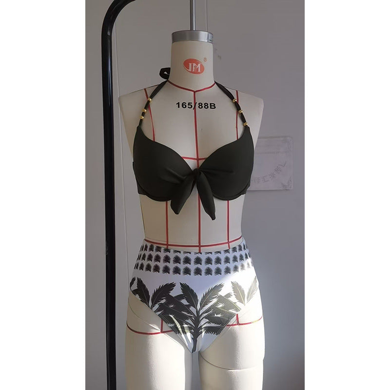 Damen Push-Up Bikinioberteil mit modischem Knoten-Design Drune