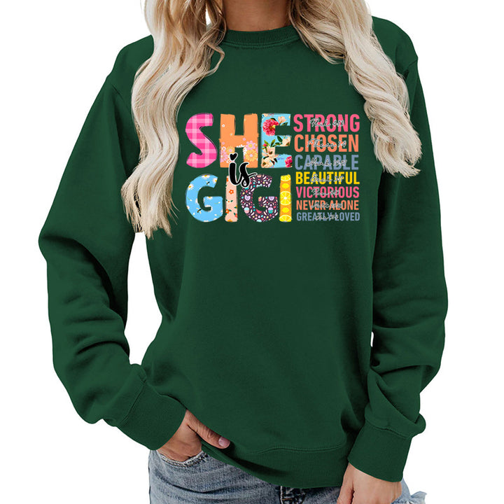 Damen Sweatshirt mit inspirierendem Text-Design Drune