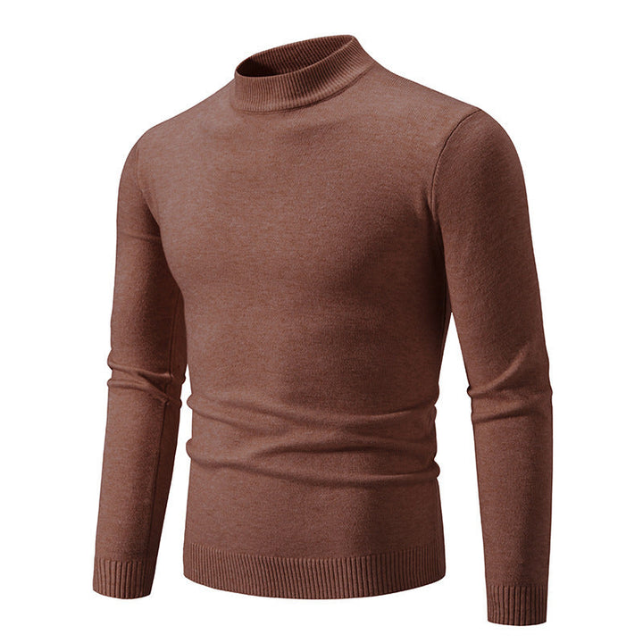 Herren nan taillierter Rollkragenpullover aus feinem Feinstrick mit geripptem Kragen Drune