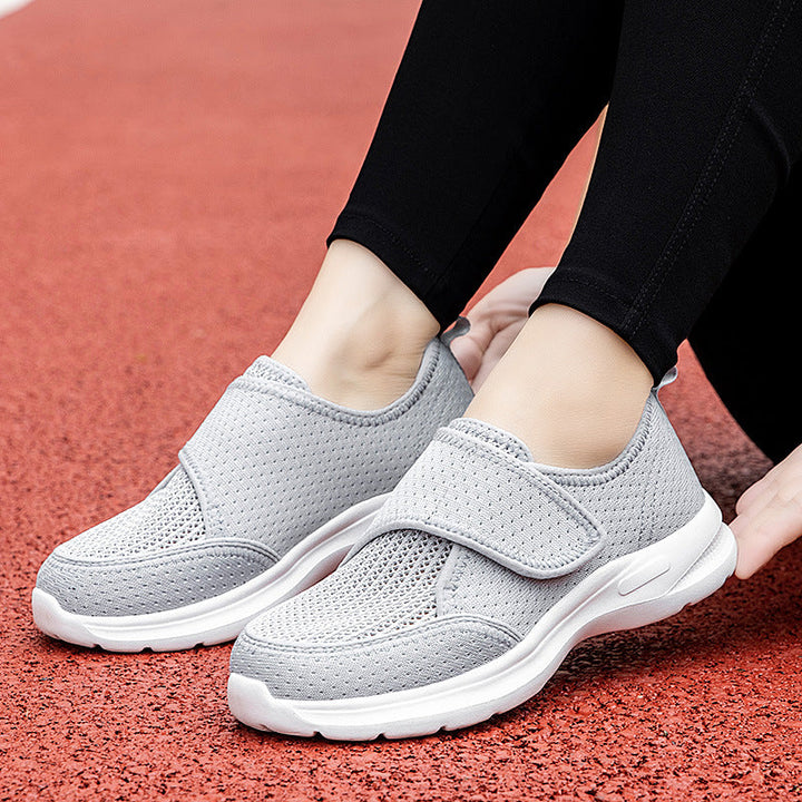 Damen Atmungsaktive Freizeit-Schuhe mit verstellbarem Klettverschluss Drune
