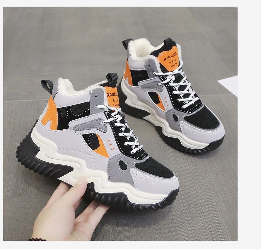 Damen Hohe Sneakers mit wärmendem Innenfutter und strukturiertem Design Drune