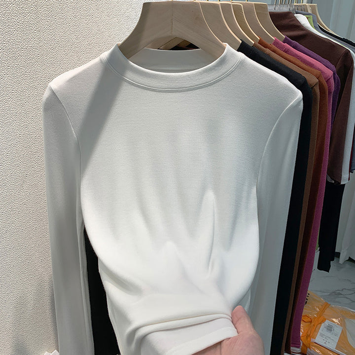 Damen lässiges Langarmshirt mit feiner Struktur Drune