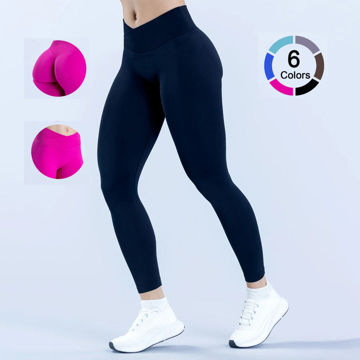 Damen High-Waist Sportleggings mit figurbetonter Passform und atmungsaktivem Material Drune