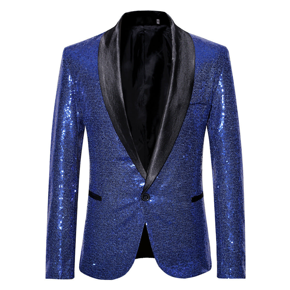 Herren eleganter Pailletten Blazer im modernen Schnitt Drune