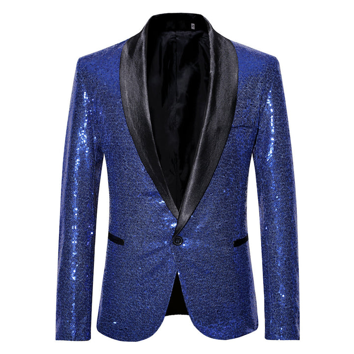 Herren eleganter Pailletten Blazer im modernen Schnitt Drune