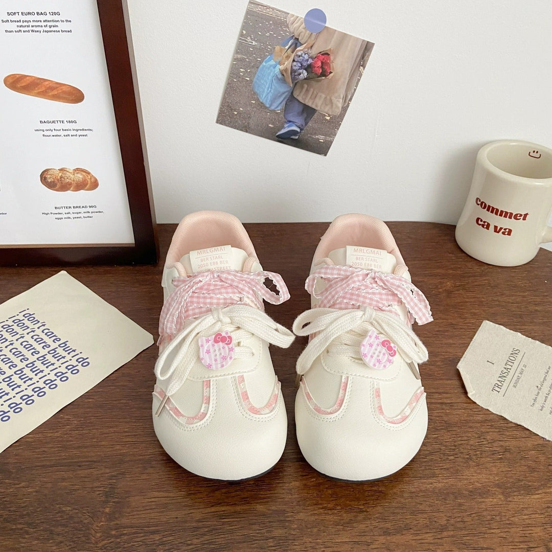 Damen Verspielte Sneakers mit dekorativen Schleifen und tierischen Applikationen Drune