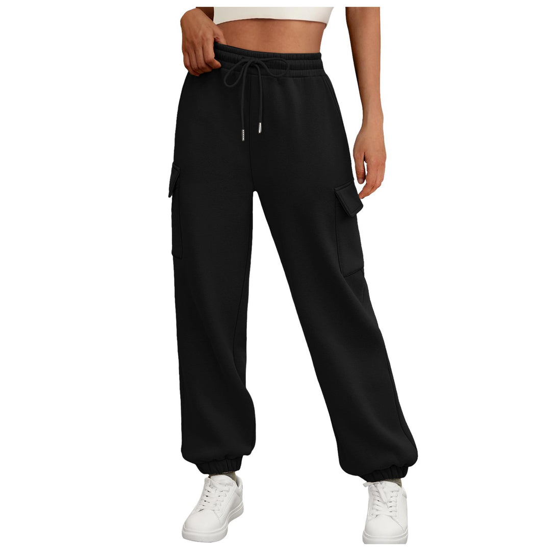Damen nan weite Cargo-Jogginghose mit elastischem Bund und Tunnelzug Drune