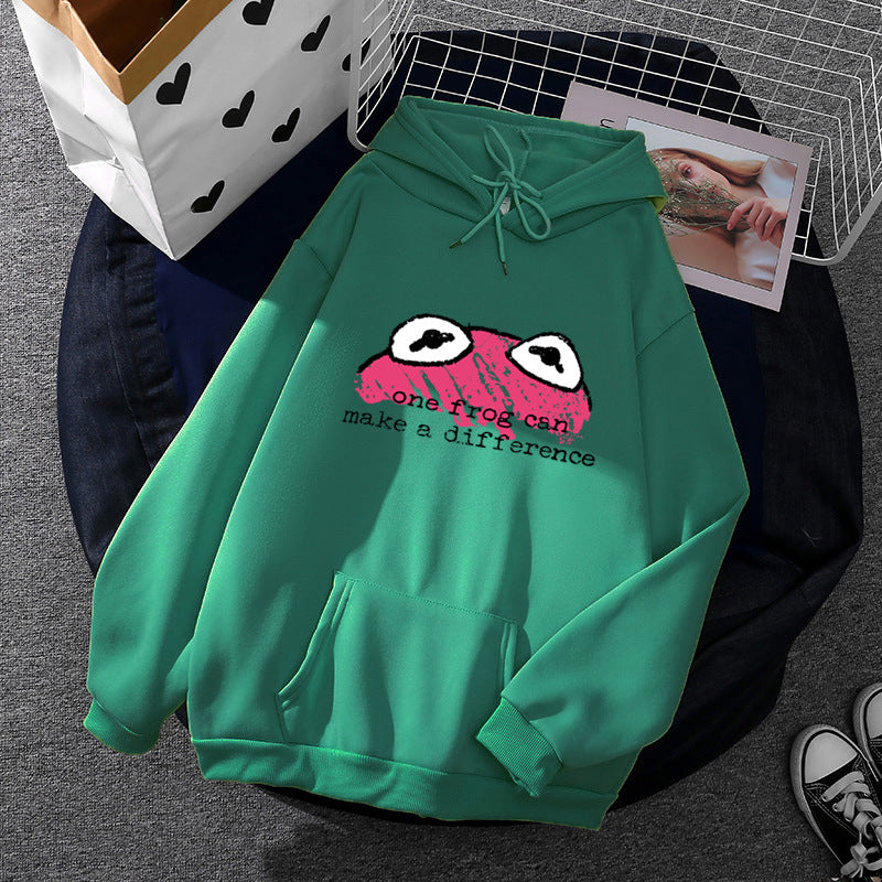 Damen Kapuzenpullover mit kreativem Froschdesign Drune