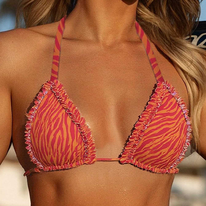 Damen Triangel-Bikini mit fransigen Akzenten Drune