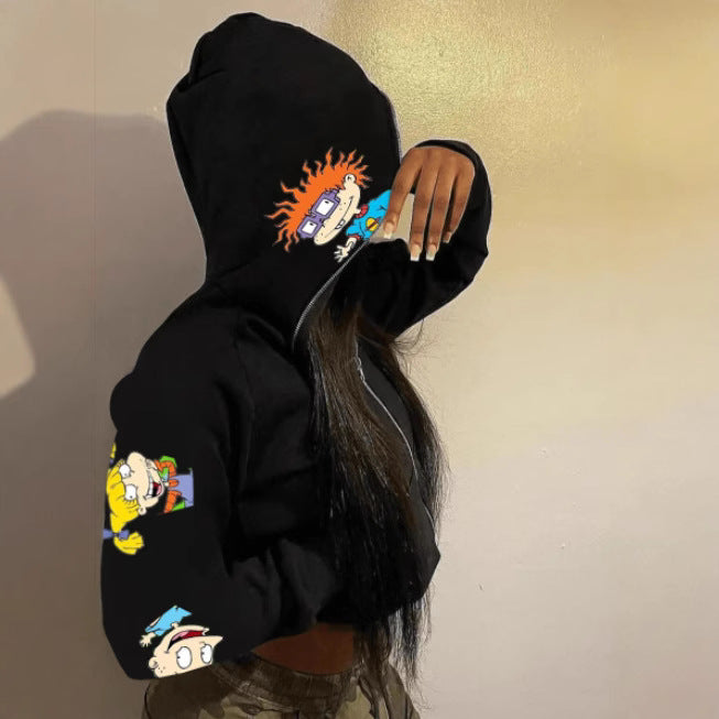 Damen Kapuzenpullover mit kreativem Cartoon-Design Drune