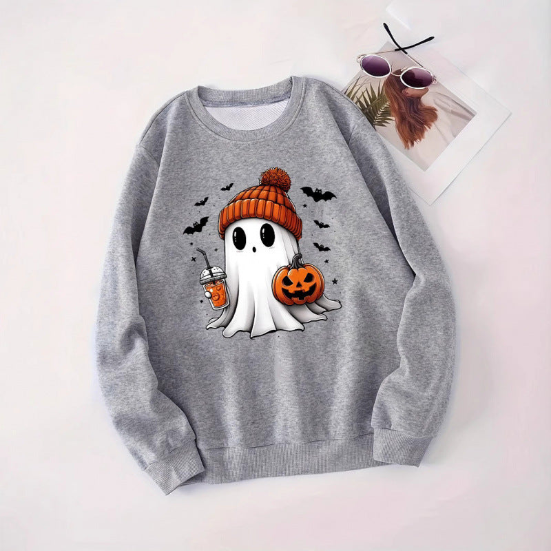 Damen Sweatshirt mit Halloween-Motiv Drune