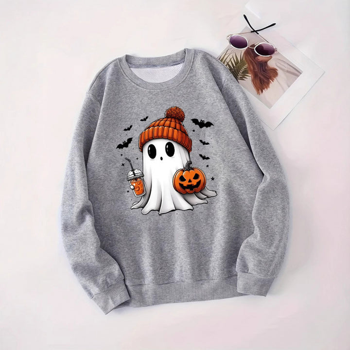 Damen Sweatshirt mit Halloween-Motiv Drune