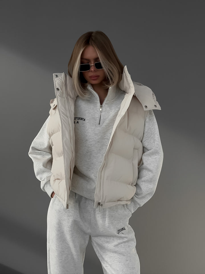 Damen Steppweste mit hohem Kragen und sportlichem Design Drune
