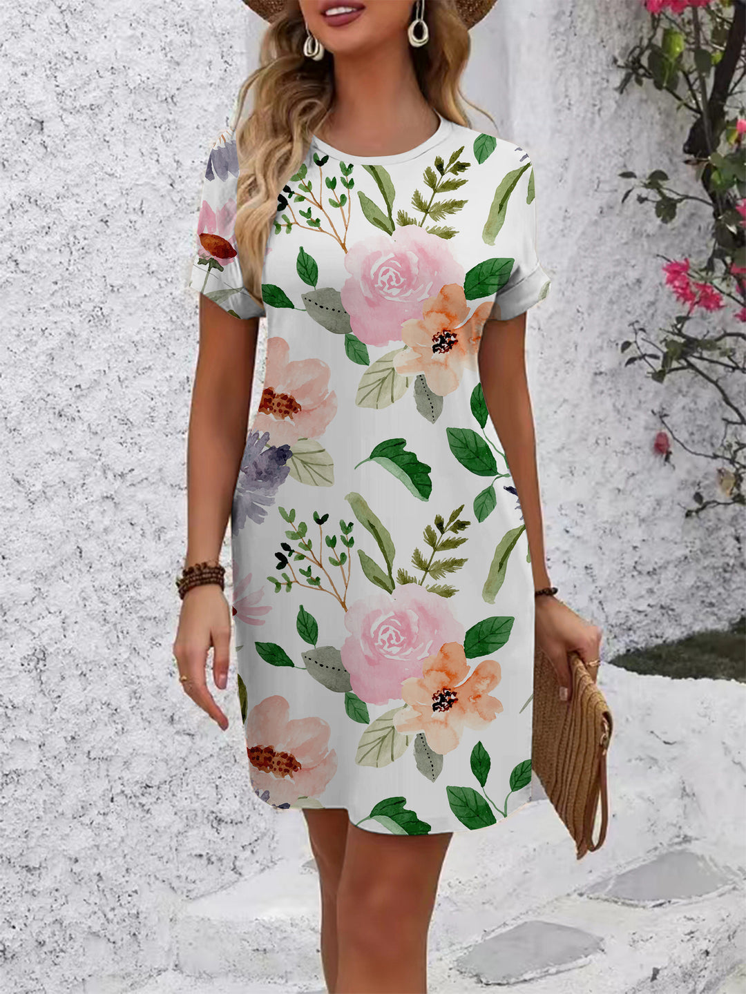 Damen Blümchenkleid Drune