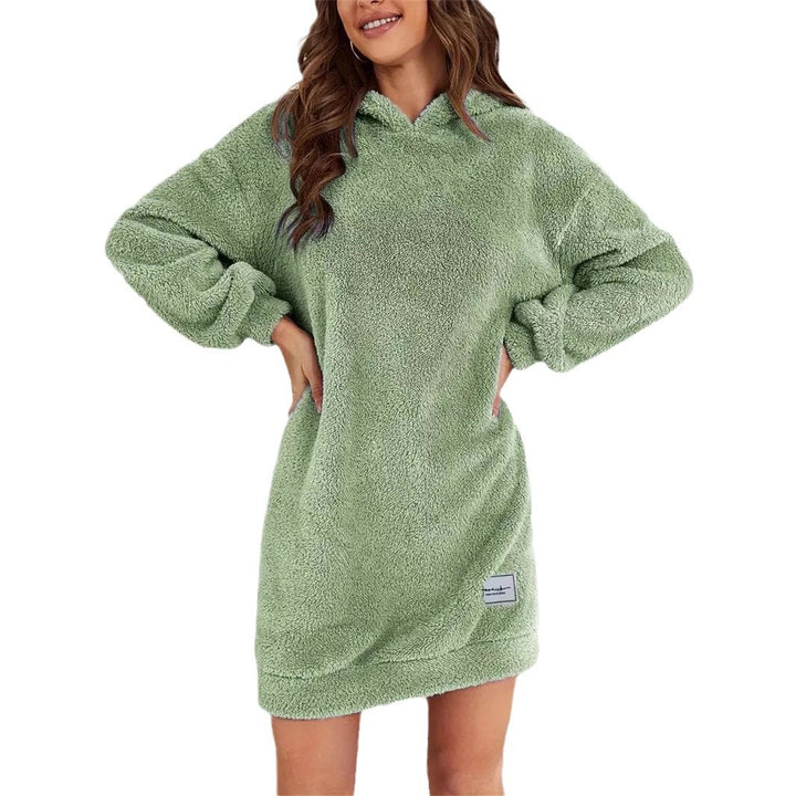 Damen Kuscheliges Hoodie-Kleid Drune