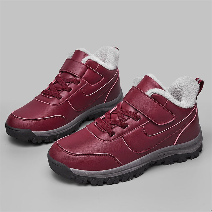 Damen Warmgefütterte Winterstiefel mit rutschfester Sohle und verstellbarem Klettverschluss Drune