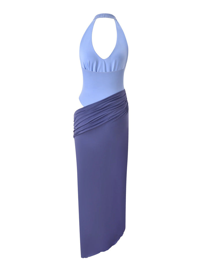 Damen Wickelkleid mit raffiniertem Halterneck Drune
