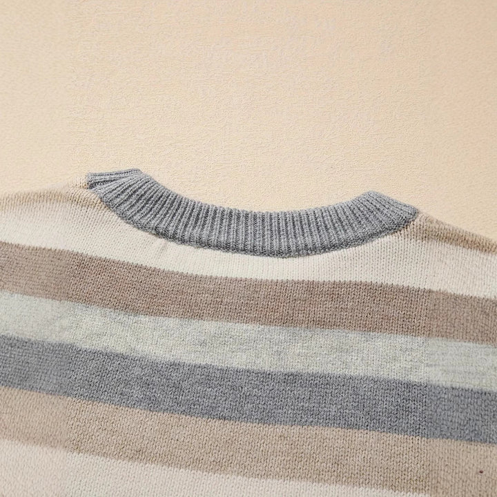 Damen modischer Strickpullover mit trendigen Streifen und lässigem Schnitt Drune