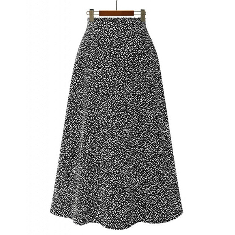 Damen Midirock mit elegantem A-Linien-Schnitt und modischem Punktedesign Drune