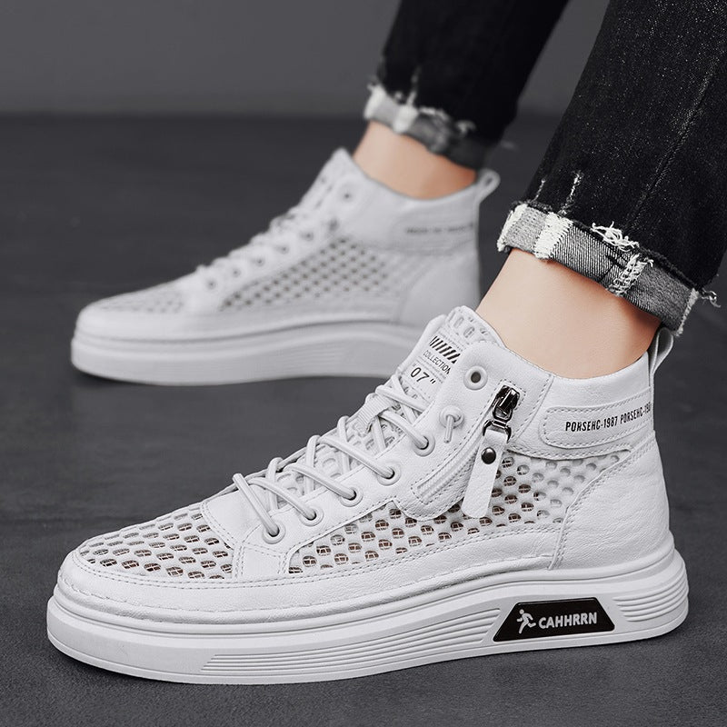 Damen High-Top Sneakers mit atmungsaktivem Netzdesign und dämpfender Sohle Drune