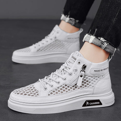 Damen High-Top Sneakers mit atmungsaktivem Netzdesign und dämpfender Sohle Drune