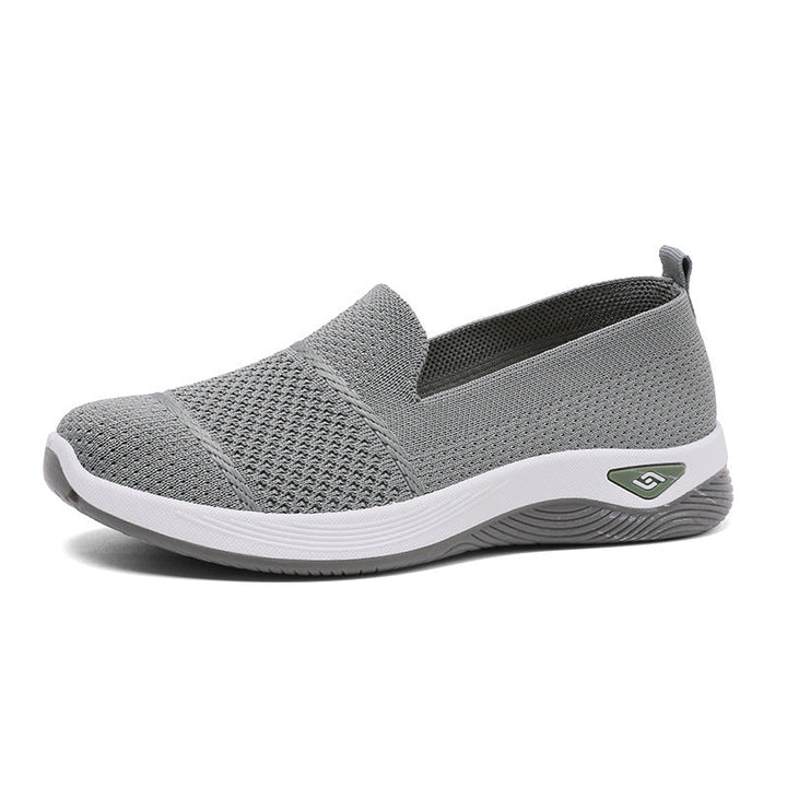 Damen Leichte Slip-On Freizeitschuhe mit atmungsaktiver Strickoberfläche Drune