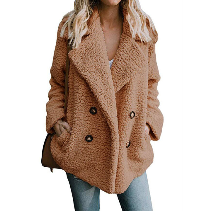 Damen kuschelige Bouclé-Jacke Drune