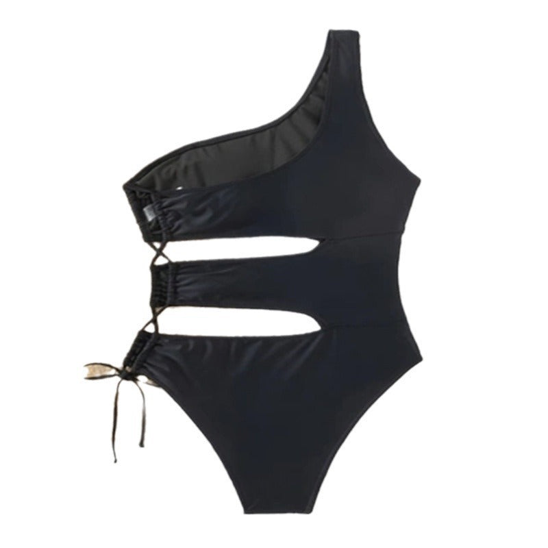 Damen Einseitiger Badeanzug mit modernem Cut-Out und sportlichem Schnitt Drune