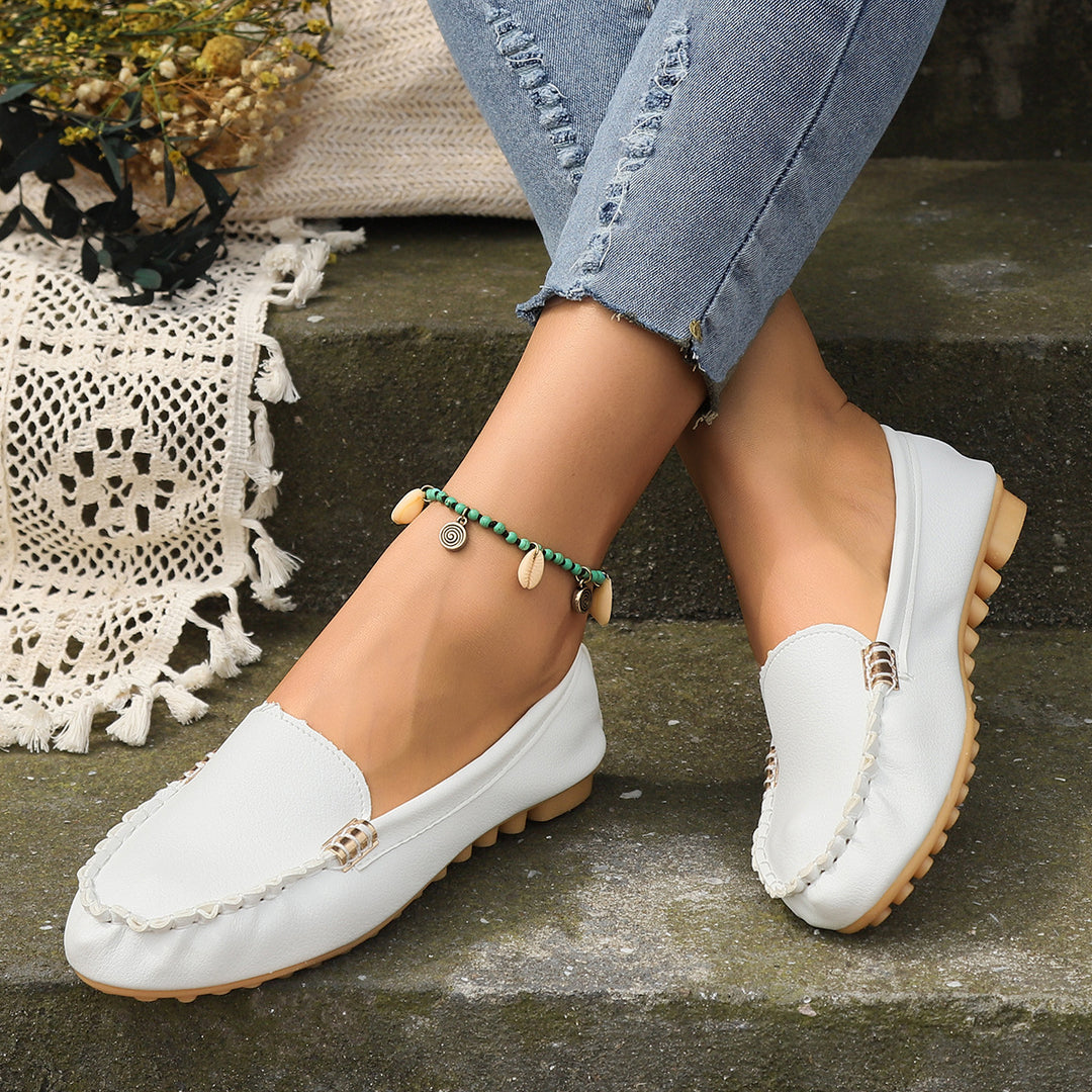 Damen nan Bequeme Mokassins aus Mikrofaser mit rutschfester Noppenlaufsohle Drune